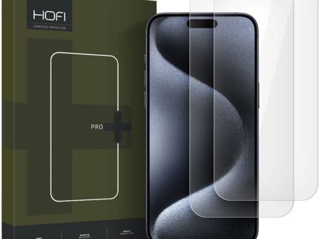 iPhone 16 Pro Hofi Glass Pro+ Hærdet Glas Skærmbeskyttelse - 2 Stk. - Case Friendly - Gennemsigtig on Sale