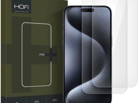 iPhone 16 Plus Hofi Glass Pro+ Hærdet Glas Skærmbeskyttelse - 2 Stk. - Case Friendly - Gennemsigtig Cheap