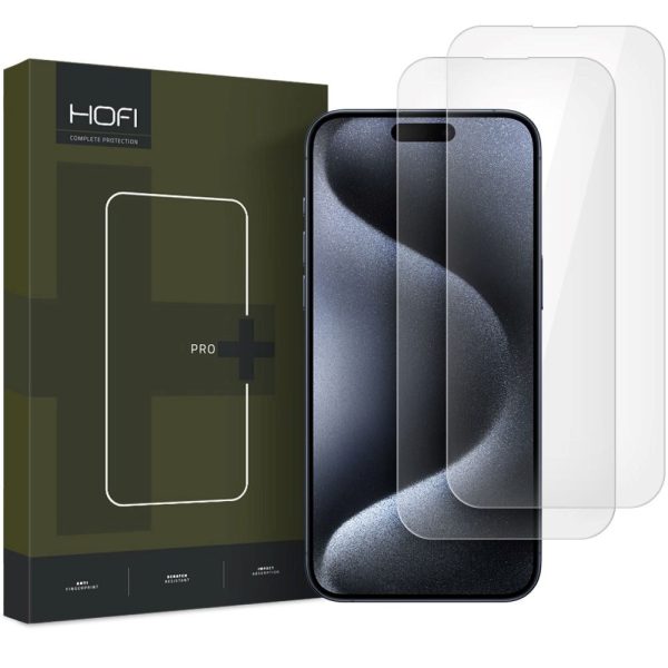 iPhone 16 Plus Hofi Glass Pro+ Hærdet Glas Skærmbeskyttelse - 2 Stk. - Case Friendly - Gennemsigtig Cheap