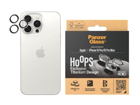 iPhone 15 Pro   15 Pro Max PanzerGlass Hoops - Kamerabeskyttelse - White Titanium Sale