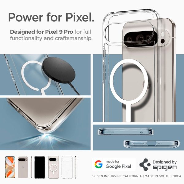 Google Pixel 9   9 Pro Spigen Ultra Hybrid Cover - MagSafe Kompatibel - Gennemsigtig   Hvid For Discount