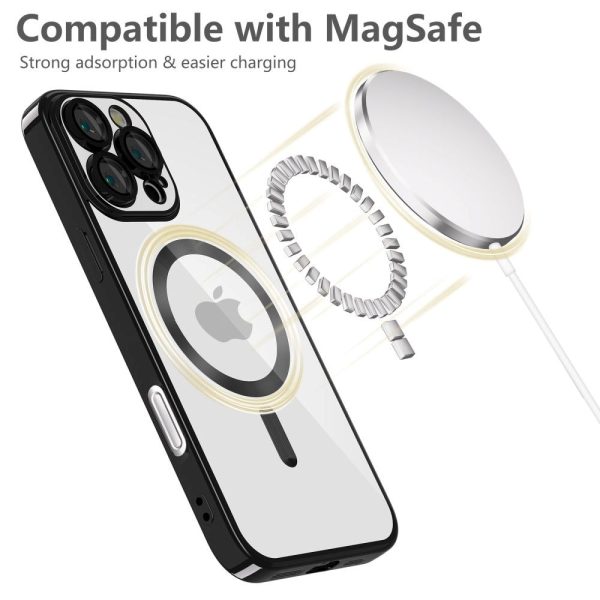 iPhone 16 Pro Tech-Protect Magflex Cover - MagSafe Kompatibel - Gennemsigtig   Sort For Cheap